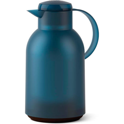 167989 - EMSA SAMBA Enë e Izoluar, 1.5 L, Mbyllje me Shtypje të Shpejtë, 100% e Papërshkueshme nga Rrjedhjet, Mbajtje e Ngrohtësisë për 12 Orë dhe e Ftohtësisë për 24 Orë, Mbulesë Qelqi, Ngjyra: Blu Oqeani, Modeli: N4012000, Prodhim Gjerman