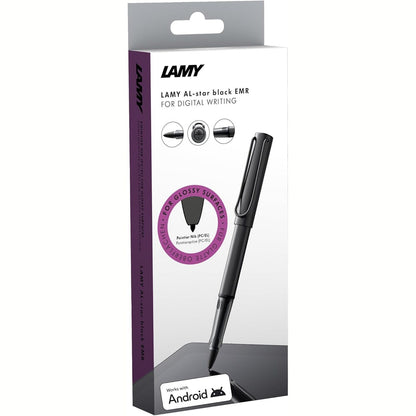 268168 - LAMY – AL-star EMR e zezë (majë PC/EL) – Stilolaps për shumë pajisje Android – Dorezë ergonomike – Shkrim dhe vizatim preciz