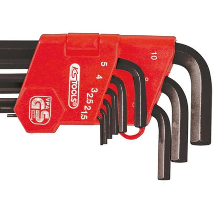 335601 - KS TOOLS 151.3211 SET ME 9 ÇELËSA GJASHTËKËNDORË TË SHKURTËR - 6 x 6-me majë