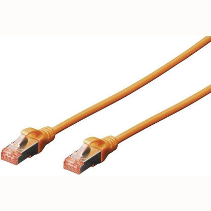 320746 - DIGITUS Kabllo LAN Cat 6, 0.5 m, S/FTP i mbrojtur, 1 Gbit/s, 250 MHz, PoE++, AWG 27/7, LSZH, RJ45, Portokalli