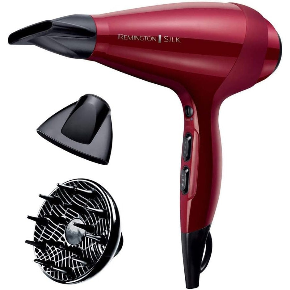 298170 - Remington Tharëse flokësh Professional Silk, Grilë Qeramike e Mëndafshtë, Jonike, 2400W, Motor AC, Difuzues dhe Përqendrues, 6 Cilësime Nxehtësie, 2 Shpejtësi, model AC9096