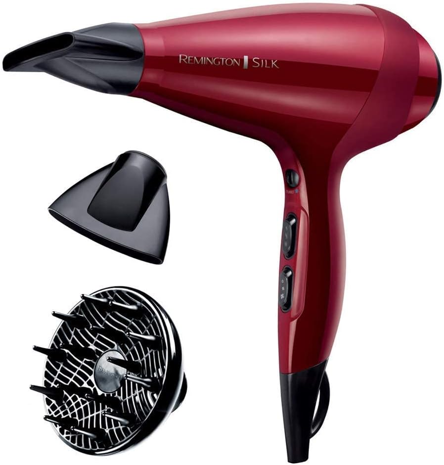 317009 - REMINGTON Tharëse flokësh Professional Ionic Silk, 2400W, 140 km/orë, 3 aksesorë stilimi, motor AC me funksion turbo, goditje të ftohtë