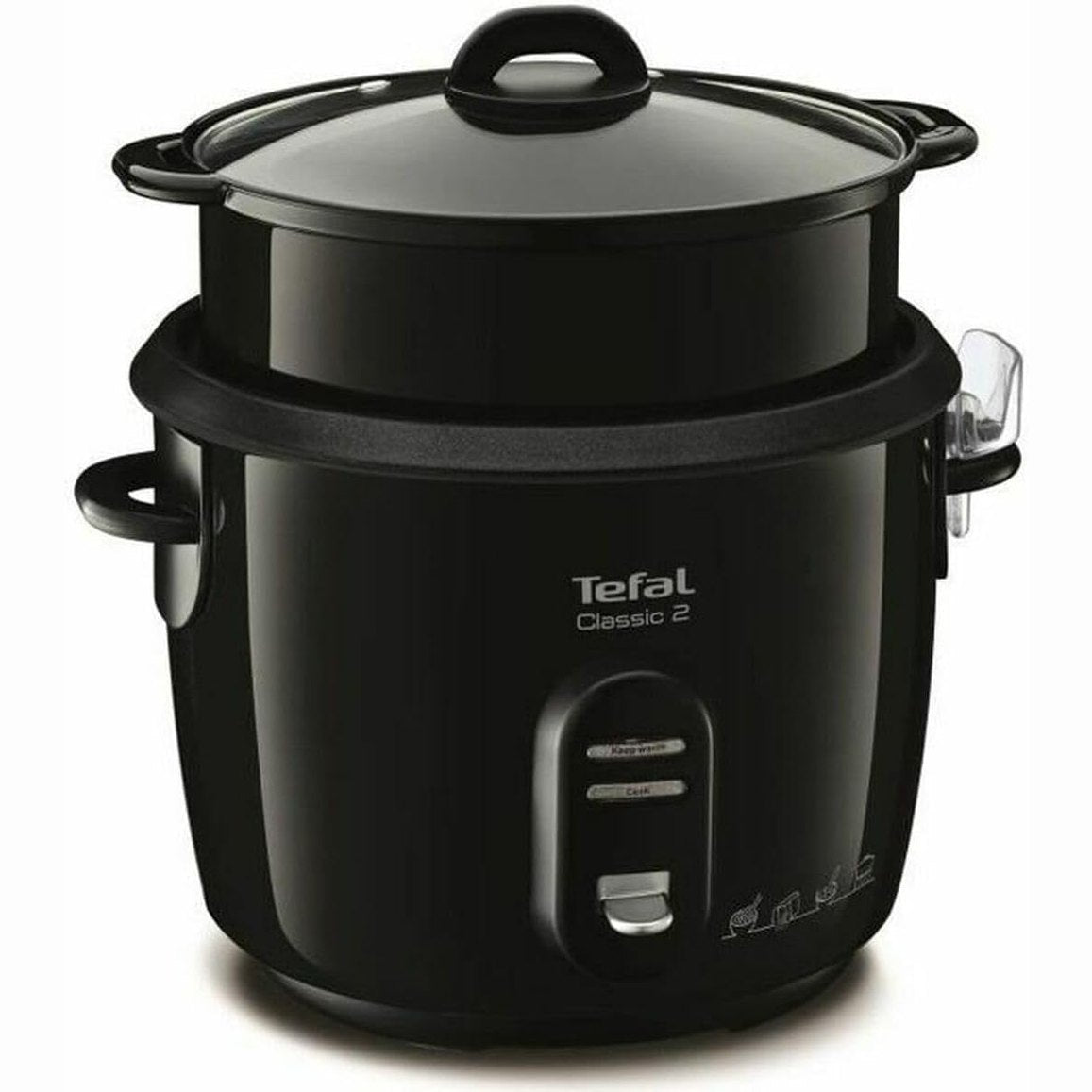 166779 - TEFAL Classic 2 Gatuaj Orizi, Kapacitet 5L, Për Oriz 1.5kg, Automatik, me Funksionin e Mbajtjes së Ngrohtë, Enë Jo-Ngjitëse, Për Pastrim të Lehtë, Shportë Avullore, Ngjyra E Zezë RK103811