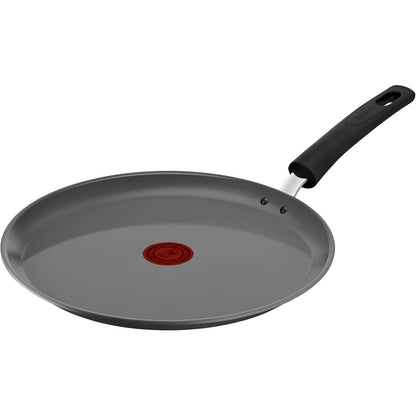221855 - TEFAL Tigan për krepa 28cm, Makinë për krepa me induksion, Veshje qeramike, Termo-Signal, Prodhuar në Francë, Renew C4253913, Gri