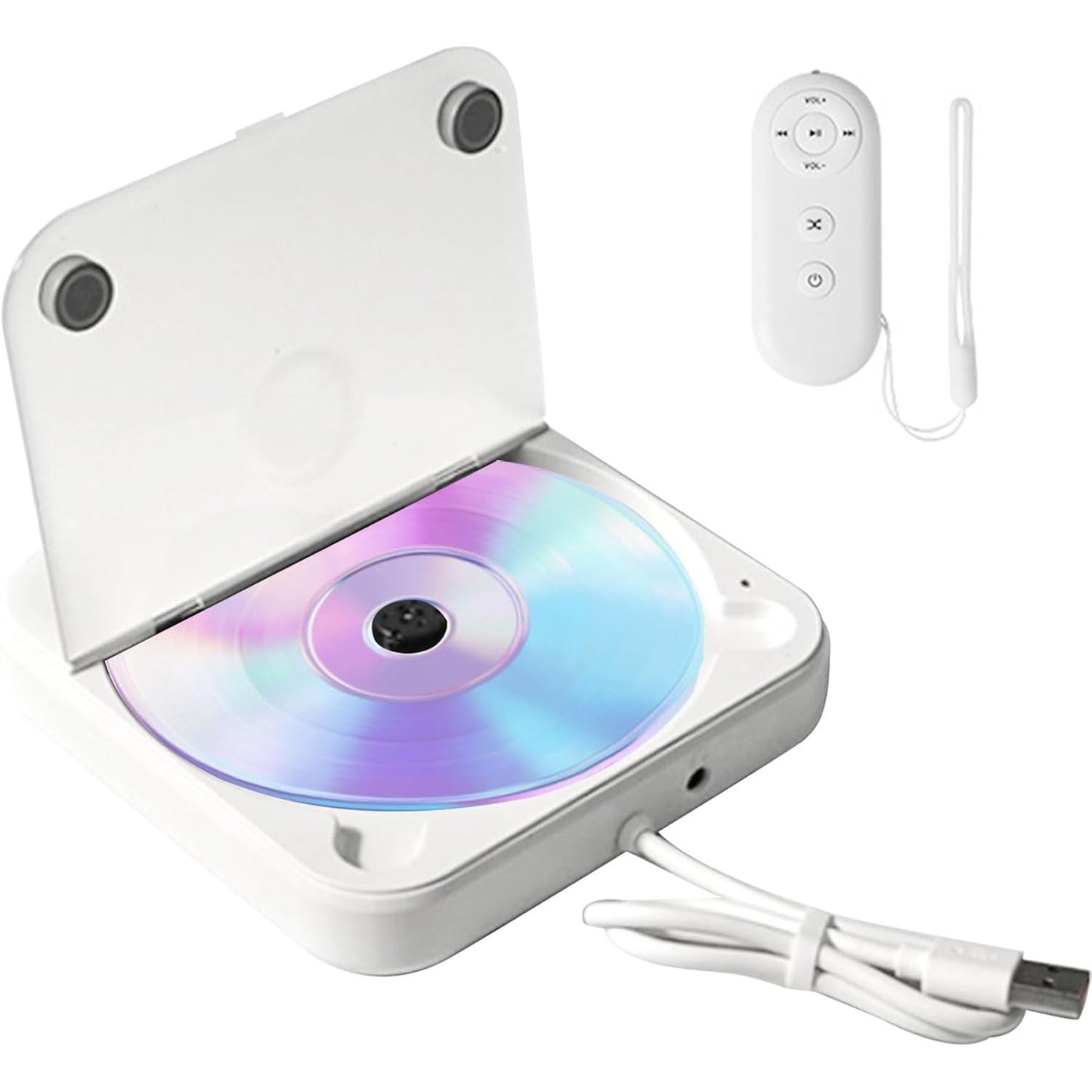 266374 - CD PLAYER PËR MAKINË, PORTATIV ME LIDHJE USB DHE AUX 3.5 MM, PËR CD/CD-R/CD-RW/MP3/WAV