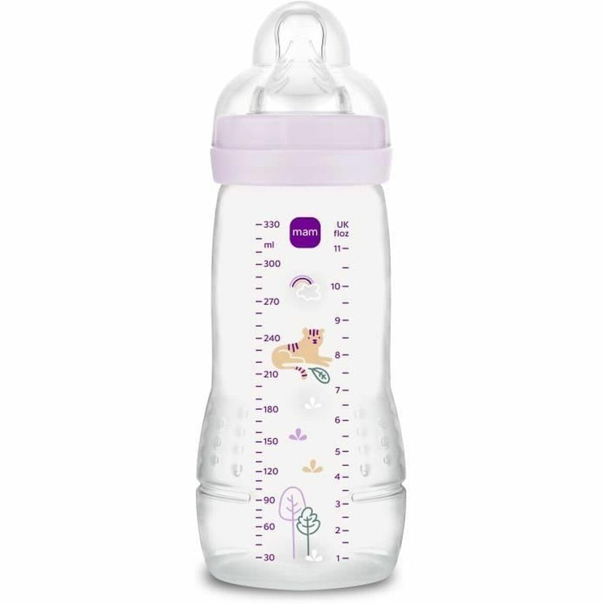 308279 - MAM SHISHE EASY ACTIVE PËR FOSHNJE, 6+ muajsh, Thithë me rrjedhje ekstra të shpejtë, 330 ml, ngjyrë jargavani