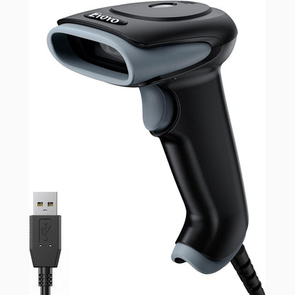 293364 - EYONO Skaner barkodi 1D 2D, Skaner dore me kabllo USB për kod QR, Skaner barkodi me matricë të të dhënave PDF417 me kabllo USB për PC, Mac dhe pagesa në celular