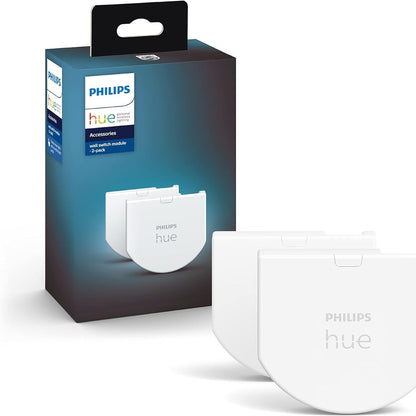 221220 - PHILIPS HUE Moduli i Ndërprerësit të Murit, Pako me 2, i Bardhë, Funksionon me Alexa, Google Assistant dhe Apple HomeKit