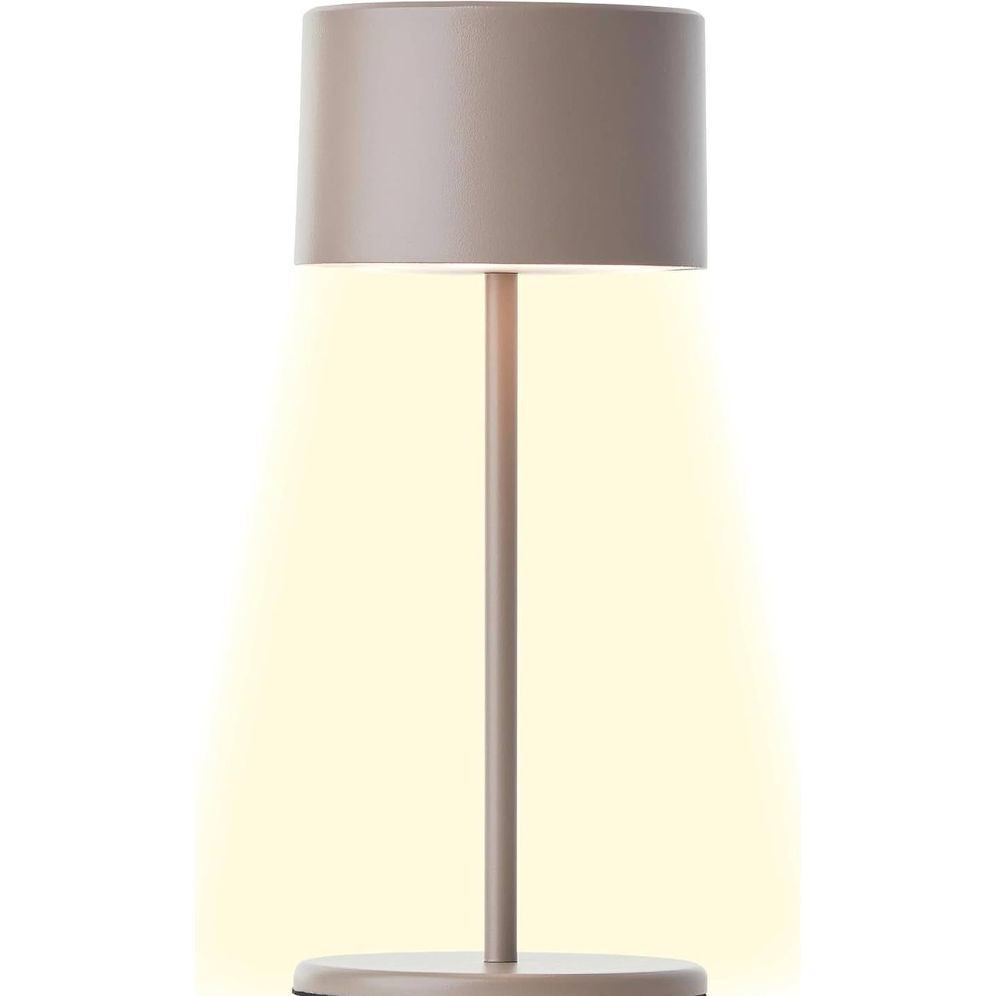 197155 - LLAMBË TAVOLINE TOP BRAND LED, e Errësueshme dhe e Rikarikueshme, në Ngjyrë Kafe të Errët, me Errësues me Prekje në Tre Faza, Dritë e Bardhë e Ngrohtë, USB, Material Plastik, Formë Elegante, Kursim Energjie