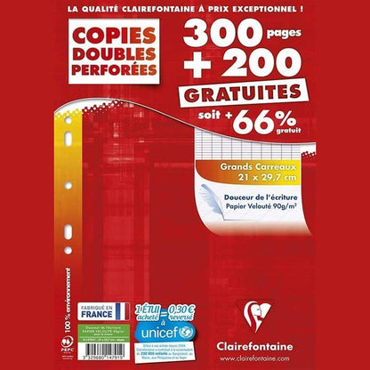 295421 - CLAIREFONTAINE 14791C Kuti me letër fotokopjimi A4 21x29.7 cm - 500 faqe - 90 g Letër e bardhë - Kuti e ripërdorshme