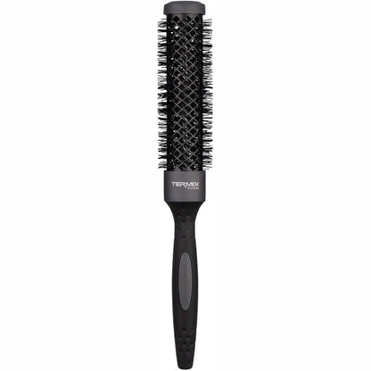 306430 - Termix Evolution XL Furçë termike e rrumbullakët me një tub qeramik 3 cm më të gjatë për flokë të gjatë, Diametri: 28 cm, E zezë