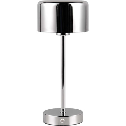 217921 - Reality Leuchten Llambë tavoline LED e rikarikueshme Jeff R59151106, Metal krom, përfshin LED 1.5 vat, me prekje 4 drejtimesh
