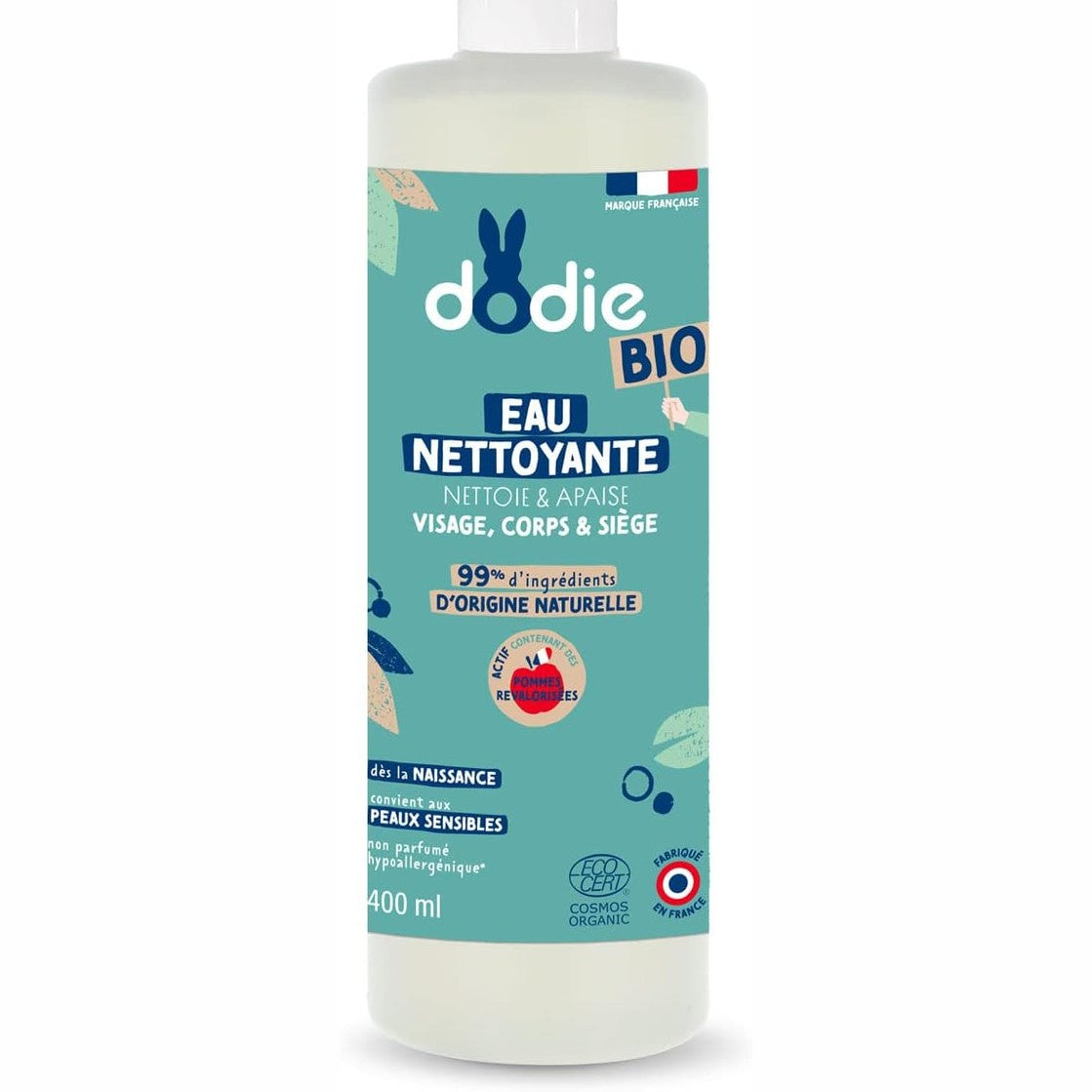 301215 - DODIE Ujë Pastrues Organik për Fytyrën, Trupin dhe Poshtën 400 ml