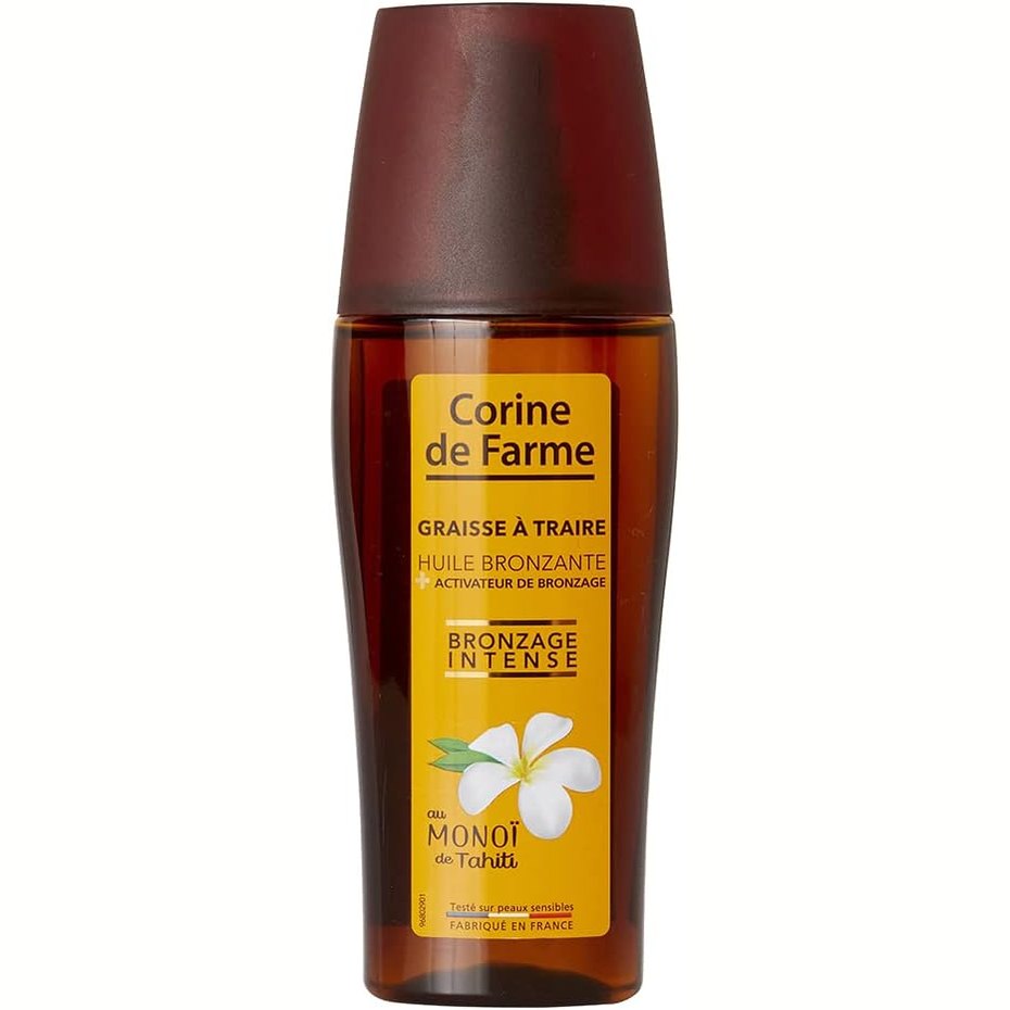 318914 - CORINE DE FARME Sprej me vaj për nxirje + aktivizues për nxirje, për lëkurë të errët ose tashmë të nxirë, me vaj Monoi Tahitian, 200 ml
