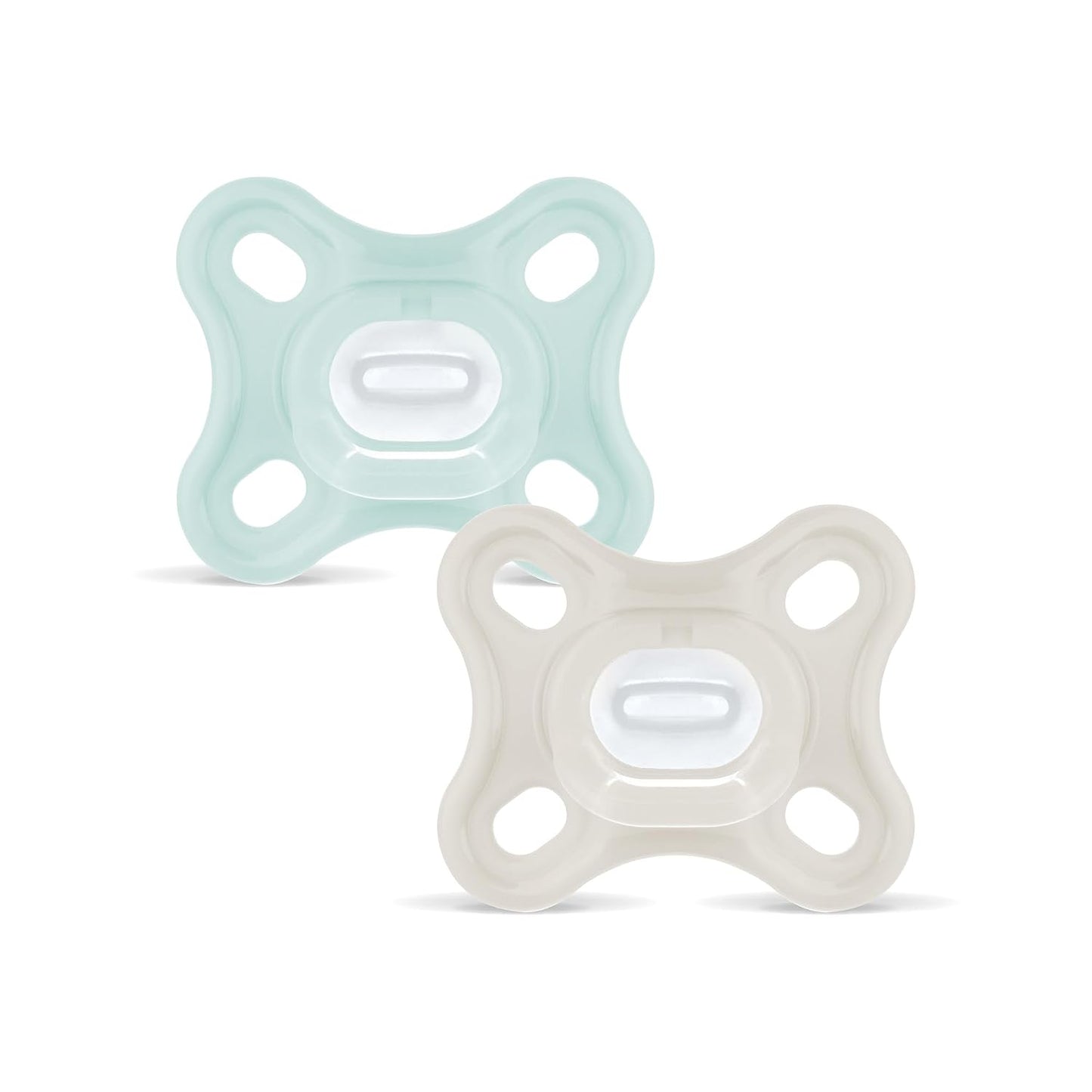 317661 - MAM Biberon Comfort 0-3 muajsh, Set prej 2 copësh, 100% silikoni, dizajn unik, me mbajtëse biberoni sterilizuese, Neutral