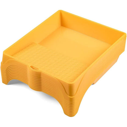 241266 - MJETE PUNE TË FORTA 10x Tabaka boje, 32 cm të gjera, 38 cm të gjata, plastike, të verdhë