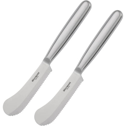 247362 - WESTMARK 2 thika mëngjesi/gjalpi, teh i dhëmbëzuar, gjatësia 22 cm, çelik inox, argjend, 135922E3