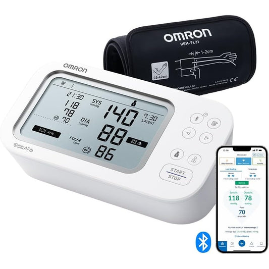 274919 - OMRON Monitor i tensionit të gjakut për krahun e sipërm X7 Smart AFib, i validuar klinikisht, 2 përdorues, Pranga Intelli Wrap 22–42 cm, aplikacion falas