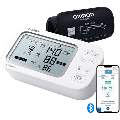 274920 - OMRON Monitor i tensionit të gjakut për krahun e sipërm X7 Smart AFib, i validuar klinikisht, 2 përdorues, Pranga Intelli Wrap 22–42 cm, aplikacion falas