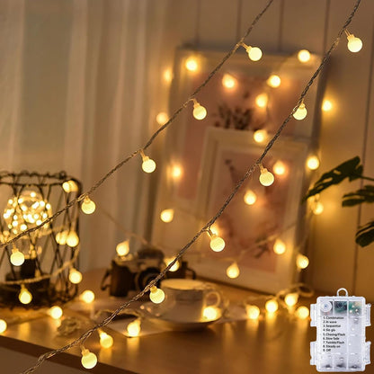254310 - DRITA LED TË PAPËRSHKUESHME NGA UJI - 5 m, 50 llamba LED të bardha të ngrohta