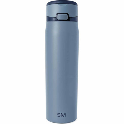217795 - MESA Shishe e thjeshtë moderne uji Loop me kashtë | Shishe çeliku inox e izoluar, miqësore me mbajtësen e gotave, për udhëtime, sporte dhe shkollë | 890 ml | Deep Dune