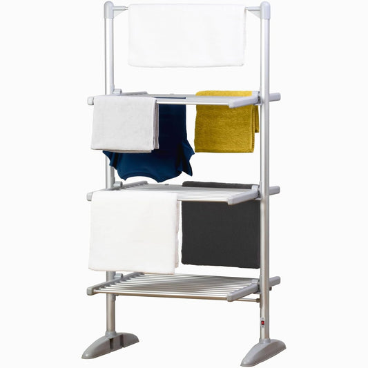 204112 - STATUS Ajrosëse Rrobash Elektrike 248W me 3 Nivele Ngrohje, Prej Alumini e Palosshme me 21 Shina, Tharëse Rrobash për Ambiente të Brendshme, Modeli AHCA-248W1PKB5