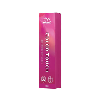 321862 - WELLA PROFESSIONALS Ngjyrë Color Touch Plus 55/03 Kafe e Çelët Natyrale e Artë, 60 ml, Gjysmë-e përhershme, Vegane, Pa amoniak, Pastrues metali, 70% mbulim të thinjave, 28 larje