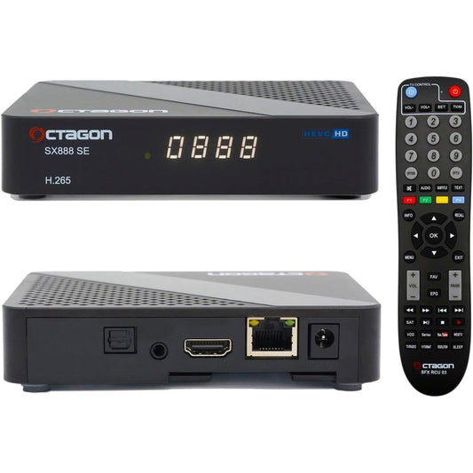 292487 - OCTAGON Marrës SX888 SE V2 HD IP HDTV, TV Box, LAN, HDMI CEC, 2x USB, sistem klienti E2TV, H.265
