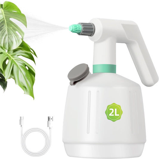 209289 - UTEN - Spërkatës Elektrik i Rikarikueshëm, Kapacitet 2L, Automatik, me Grykë të Rregullueshme dhe Motor të Heshtur, i Përshtatshëm për Ujitje dhe Pastrim