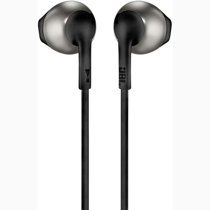 268766 - JBL Kufje T205 BLK me mikrofon, kabllo të sheshtë, prizë 3.5 mm, dizajn ergonomik, tingull bas i pastër JBL, të zeza