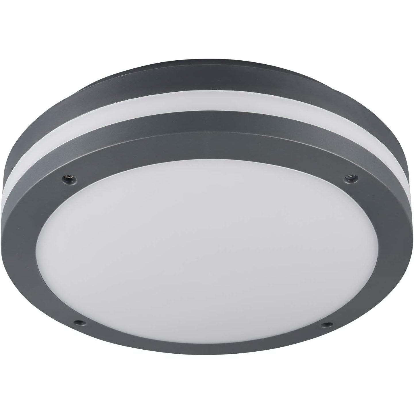 255255 - TRIO LEUCHTEN Ndriçues tavani LED për jashtë Piave 676960142, plastik antraciti, LED 12 vat, detektor lëvizjeje