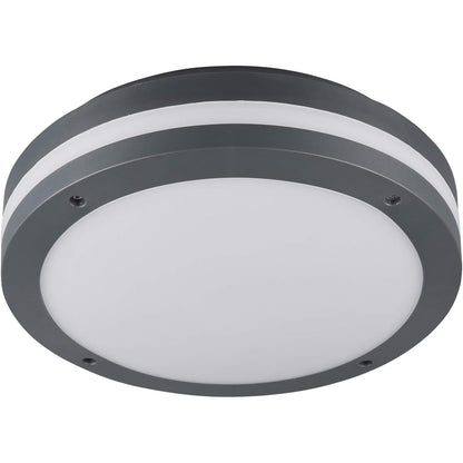 255255 - TRIO LEUCHTEN Ndriçues tavani LED për jashtë Piave 676960142, plastik antraciti, LED 12 vat, detektor lëvizjeje