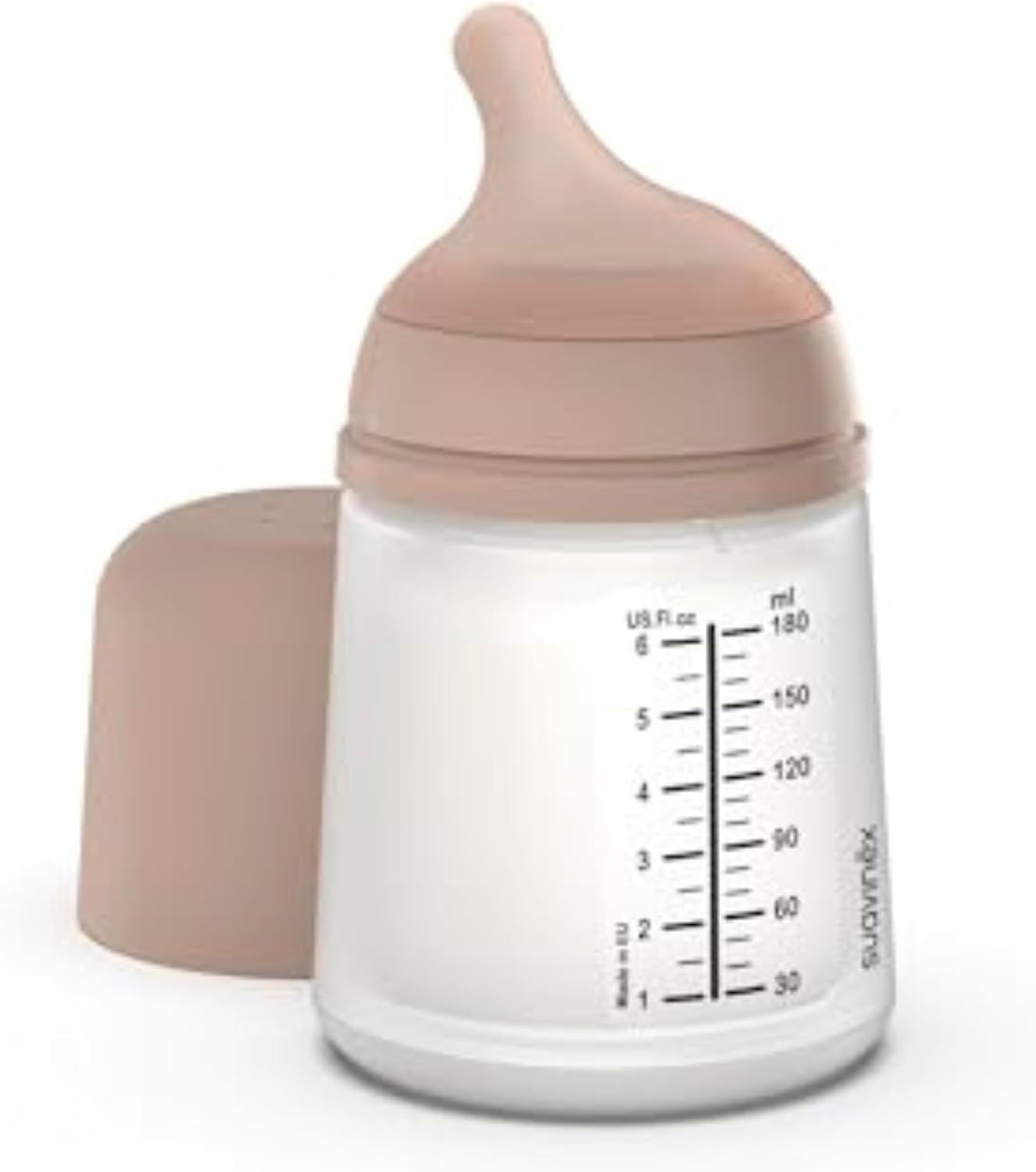 317816 - SUAVINEX Shishe Zero Zero Anti-Kolik, Thithë Speciale për Ushqyerje me Gji (A), për Foshnje 0+ Muaj, 180 ml, Mesatare