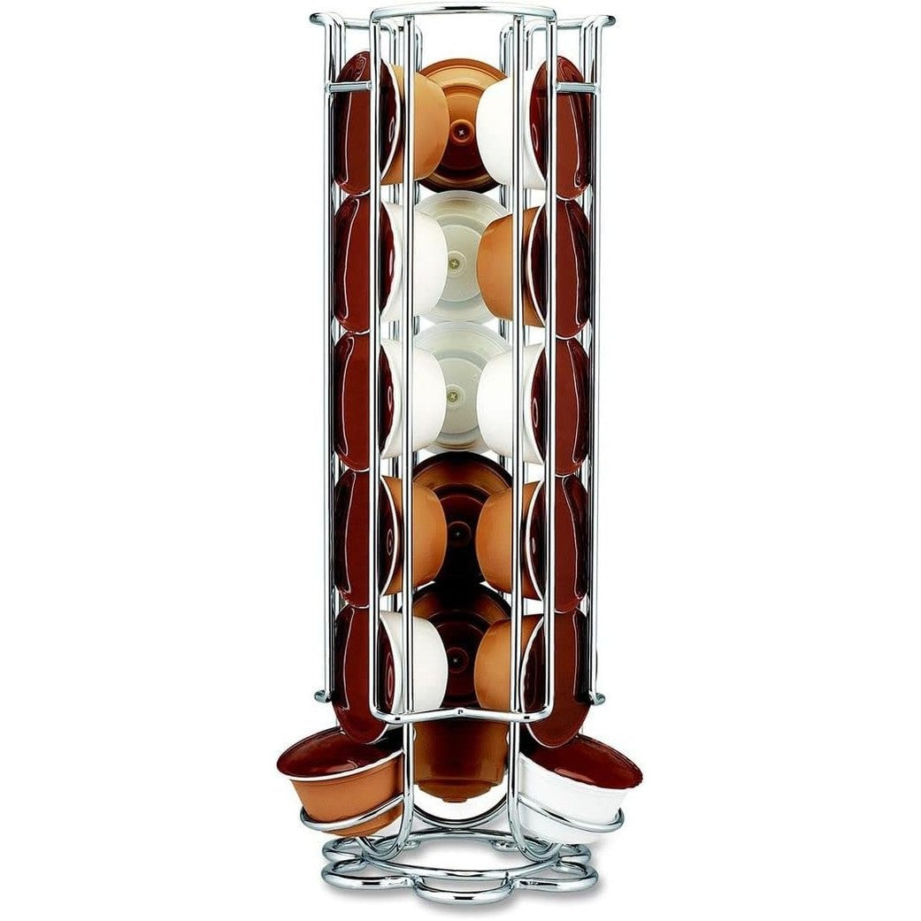 247834 - FACKELMANN Mbajtëse Kapsulash 20990 Dolce Gusto®, Tel Kromi, Argjend, 11 x 11 x 32.7 cm