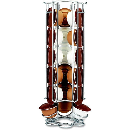 247834 - FACKELMANN Mbajtëse Kapsulash 20990 Dolce Gusto®, Tel Kromi, Argjend, 11 x 11 x 32.7 cm