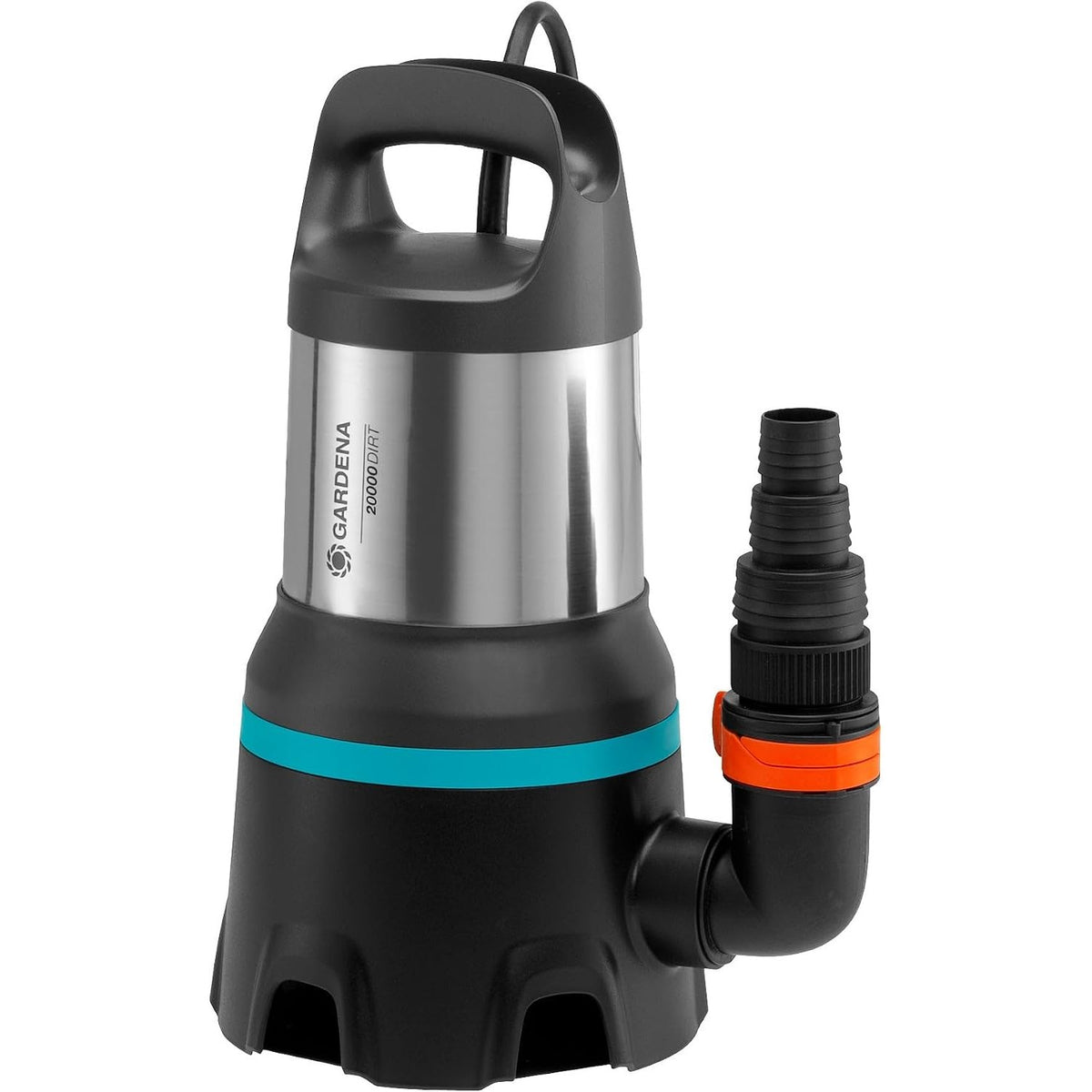 312507 - Gardena Pompë zhytëse për ujë të ndotur 20000 aquasensor, shpejtësi rrjedhjeje 20,000 l/orë, grimca deri në 35 mm, 750 W (09044-20)