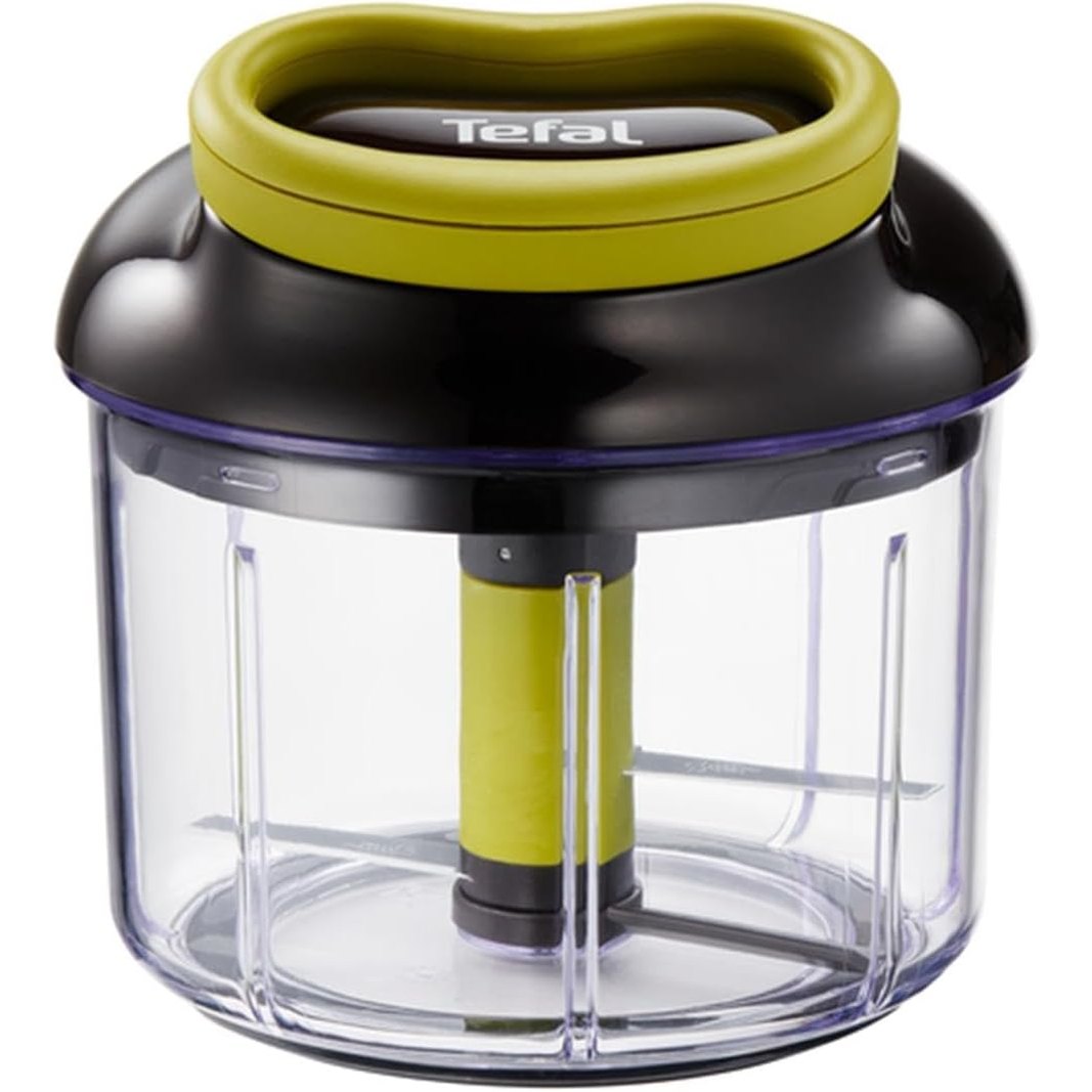 293962 - TEFAL K13204 Ingenio Prerës 5-Sekondësh, Kapacitet 900 ml, Prerës Universal për Perime, Fruta, Arra, Hudhër, Ushqim për Fëmijë, E Zezë/Jeshile/Transparente