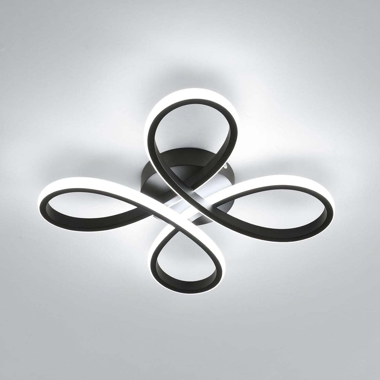 293016 - Dritë tavani LED moderne, llambë tavani 30W, 3375LM, 30 cm, e zezë, ndriçues tavani për korridor, ballkon, dhomë gjumi, dritë e bardhë 6500K