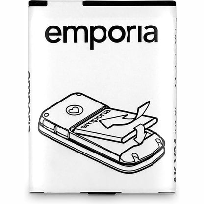 266738 - EMPORIA Bateri 1020 mAh Li-Ion, e Zezë – Pjesë këmbimi për telefona celularë (Bateri, Litium-ION (Li-Ion), 1020 mAh, 3.7 V)