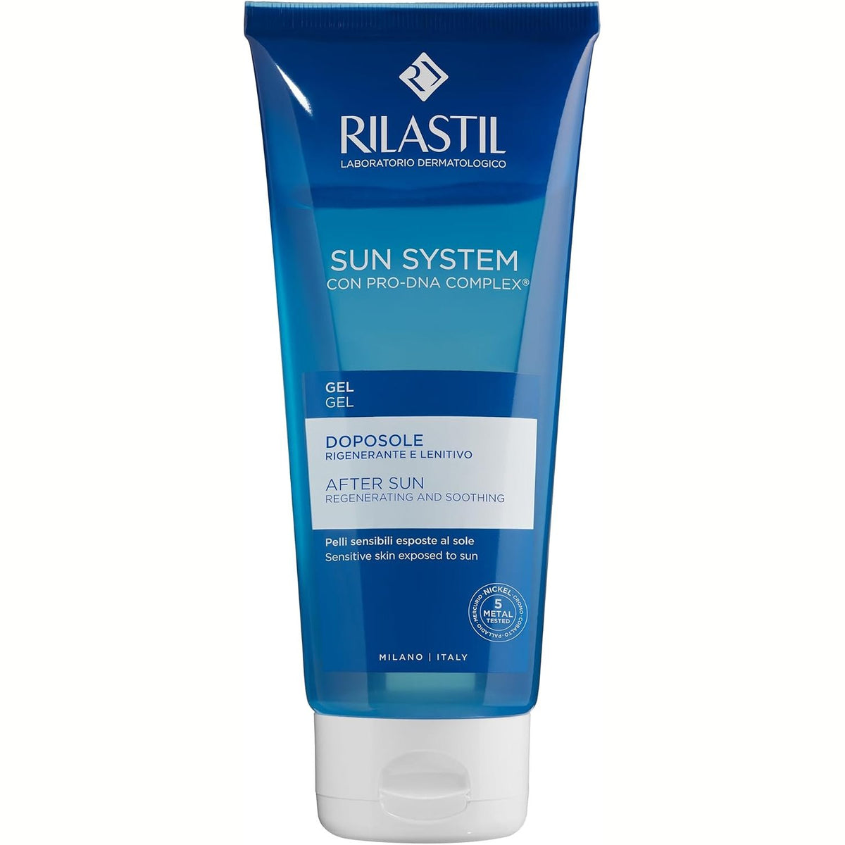 312345 - RILASTIL Xhel Sun System Transparent Pas Diellit, 200 ml, Rigjenerues, Hidratues dhe Qetësues