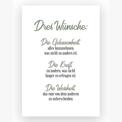 294502 - TYPESTOFF Printim artistik poster Tre Dëshira, imazh tipografik në karton me cilësi të lartë, KD-00405-M