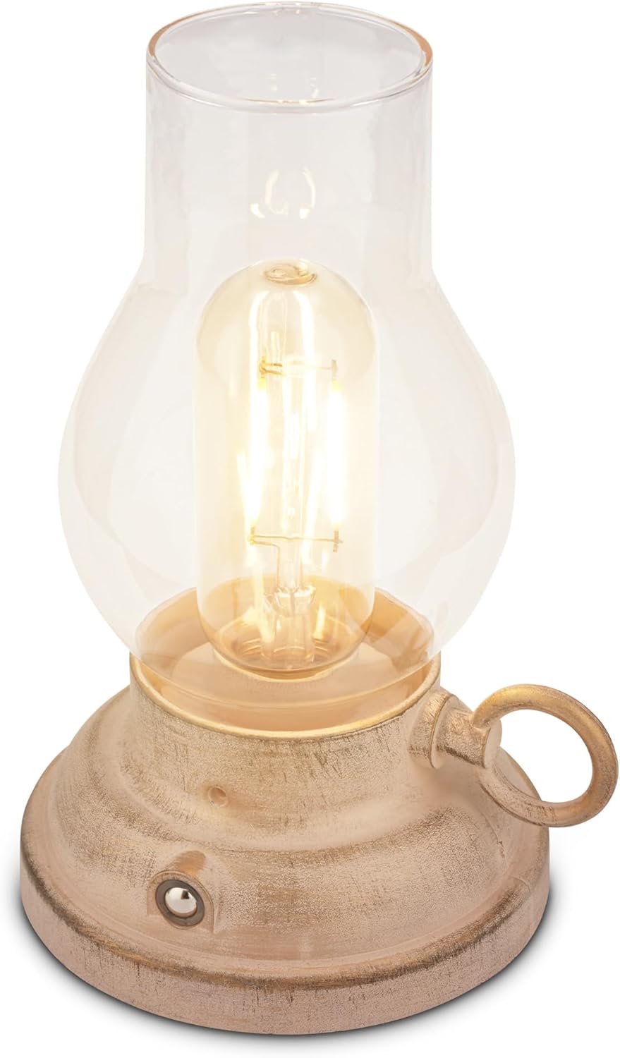 222424 - BRILONER - Llambë Tavoline LED Pa Tel, IP44, me Kontroll me Prekje, e Errësueshme, Bateri e Zëvendësueshme, 10.5 x 17.5 cm, Bezhë