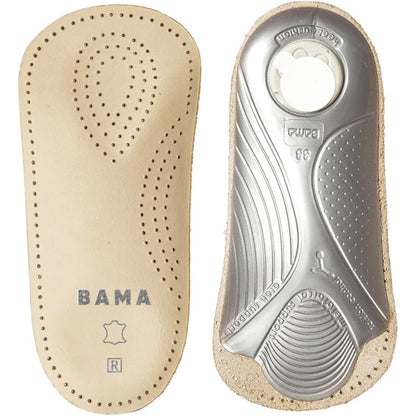 318177 - BAMA Shtresë Lëkure Premium 2/3, Shtresë Ortopedike me Formë Anatomike, Lëkurë Origjinale, Jo-Rrëshqitëse, Unisex - 1 Palë
