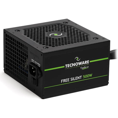 276601 - TECNOWARE Sistemet e Energjisë ATX 500W, Ventilator Ultra i Heshtur 12cm, 2 x SATA, 1 x 24-Pole, 1 x 12V 4+4-Pole, 2 x Molex, Mbrojtje nga Rryma e Tensionit, e Zezë