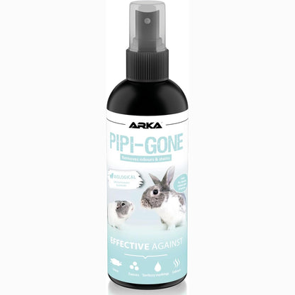 263968 - ARKA Sprej për heqjen e aromave të brejtësve 100 ml – Pastrues enzimash kundër urinës, jashtëqitjes dhe aromave të kafshëve shtëpiake gjatë lëvizjes – biologjik, i sigurt dhe ideal për kafaze, stalla, kuti transporti dhe udhëtime – PIPI