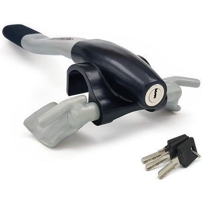 288620 - ARTAGO Pajisje 869 Premium Anti-Vjedhje për Makina, Kyç i Sigurt për Timonin e Makinës, Kyç i Përshtatshëm për Timonin me Shtypje & Klik, Shirit Universal Anti-Vjedhje për Makina, SUV dhe Kamerierë