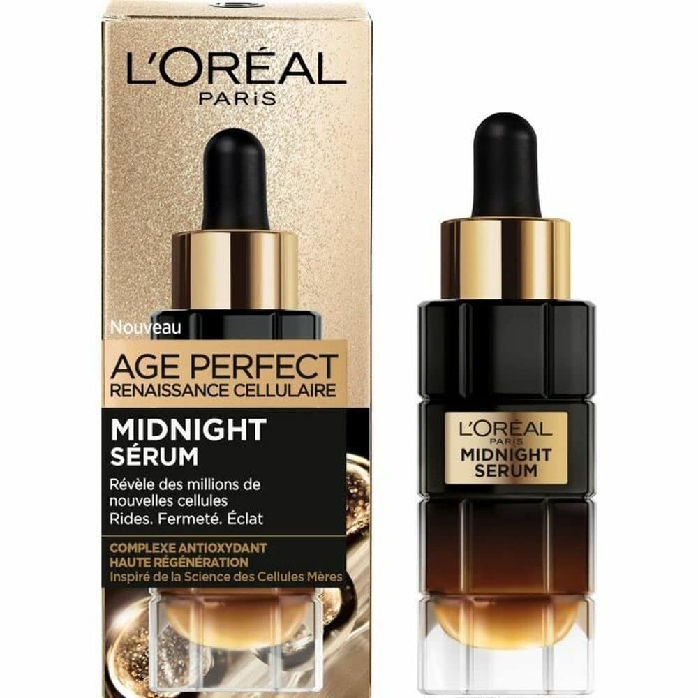318179 - L'ORÉAL PARIS Serum për Ripërtëritje Qelizore Midnight Age Perfect 30 ml, Trajtim për Fytyrën kundër Rrudhave, Me Kompleks Mbrojtës Antioksidant