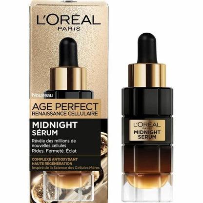 318179 - L'ORÉAL PARIS Serum për Ripërtëritje Qelizore Midnight Age Perfect 30 ml, Trajtim për Fytyrën kundër Rrudhave, Me Kompleks Mbrojtës Antioksidant