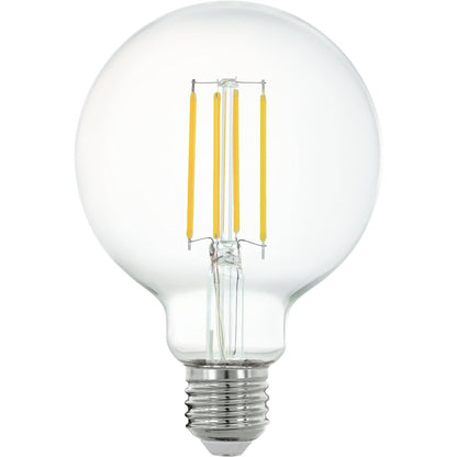 224349 - EGLO Llampa LED Connect.z për Shtëpi Inteligjente E27, G95, ZigBee, 806 Lumen, 6 Vat, E Bardhë e Ngrohtë, Llampa Vintage Transparente