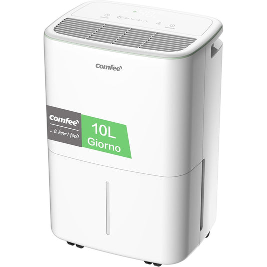 159474 - COMFEE Tharëse Ajri 10L/Ditë, Përshtatshme për Dhoma 40m³, me Shkrirje Automatike, Bllokim për Fëmijë, Zvogëlon Zhurmën, Ftohës R290 - Modeli CDDOE-10DEN7-QA3(BE)